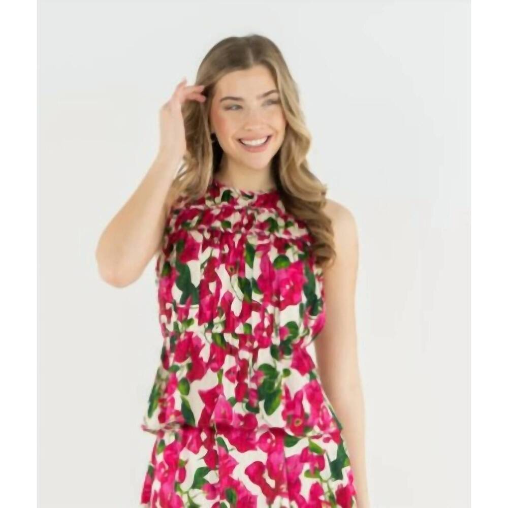 NEW EMILY MCCARTHY olivia top in bougainvillea
